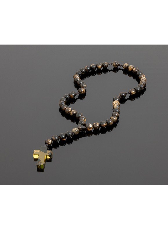 Large christian amber rosary 