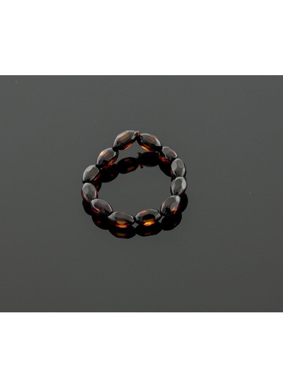 Stylish amber ring