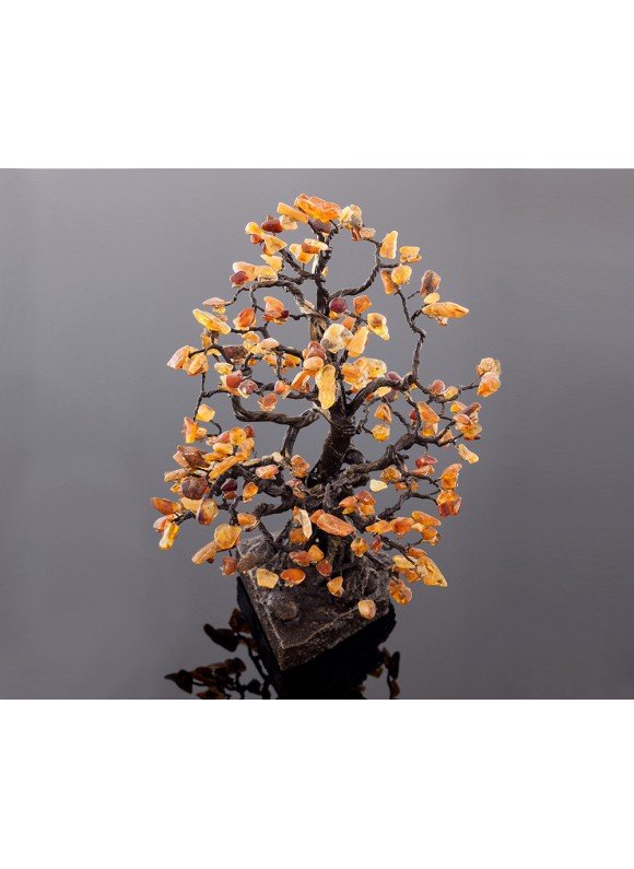 Amber tree "Oak" 40 cm